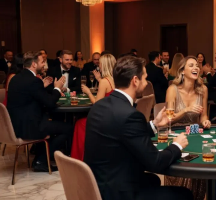 Kadry z realizacji eventów kasynowych Frajda Event