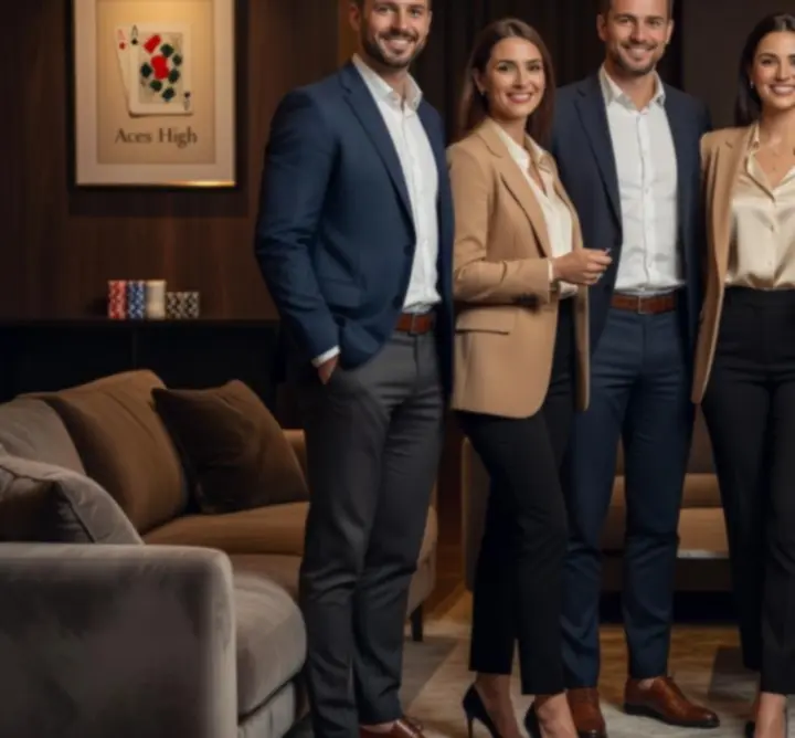 Zespół Frajda Event podczas prowadzenia eventu kasynowego